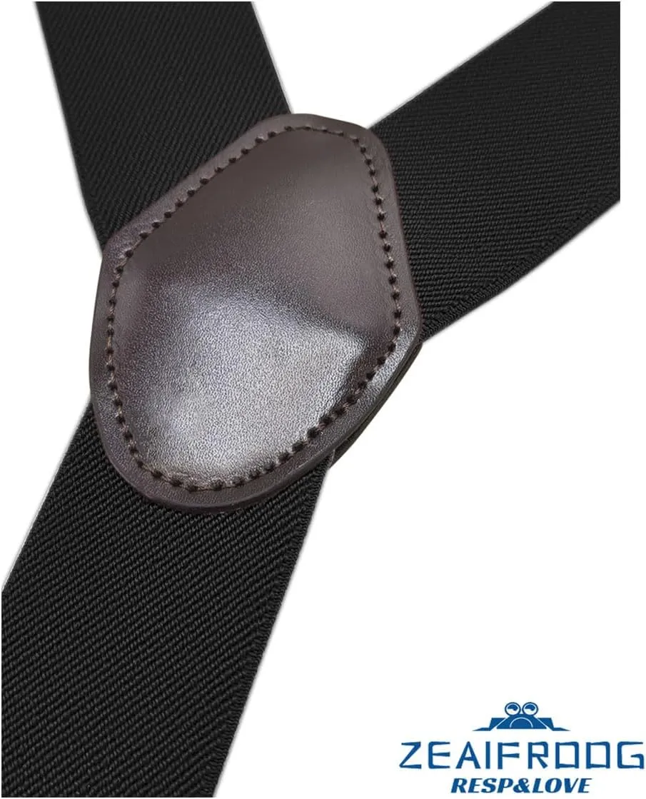 1.5 In Y Belt Loop Suspenders for Unisex Under Clothing with 3 Hooks.