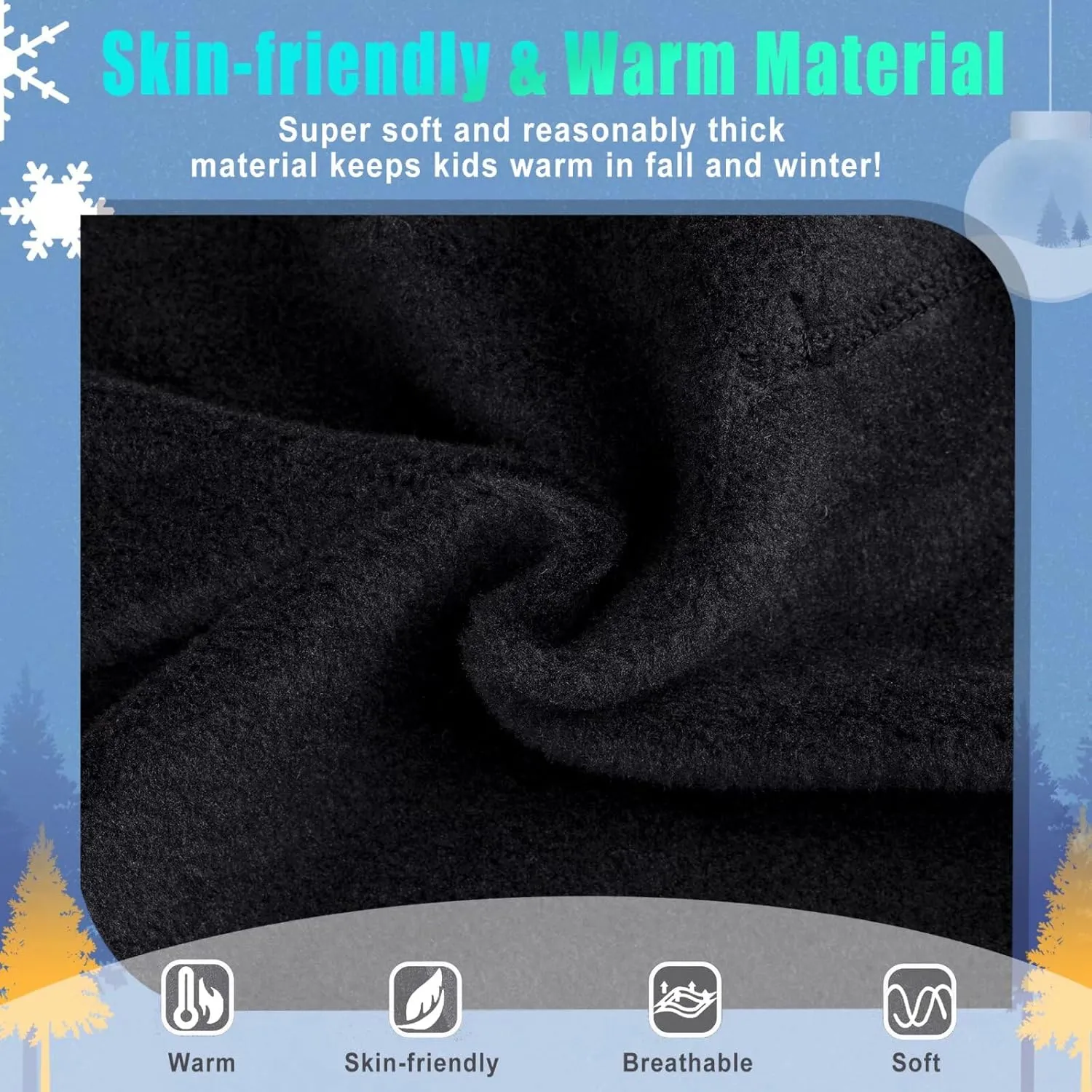2 Pack Kids Balaclava Face Mask for Boy Girl, Winter Hat Ski Mask for Cold Weather, Windproof Face Warmer for Skiing Cycling