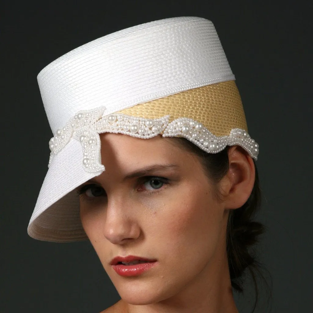 AC7029--White mustard women straw hat