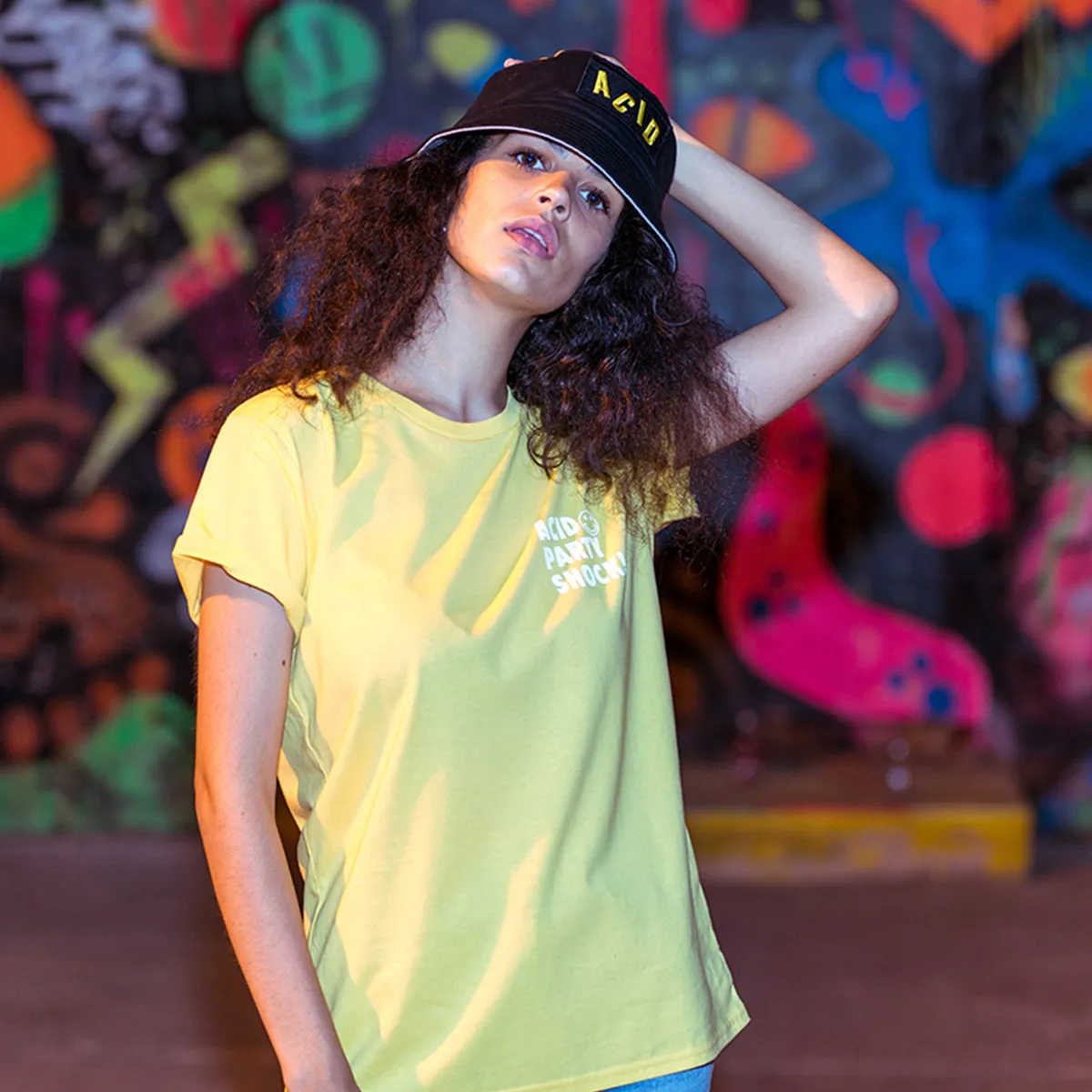 Acid Letter - Bucket Hat - Black