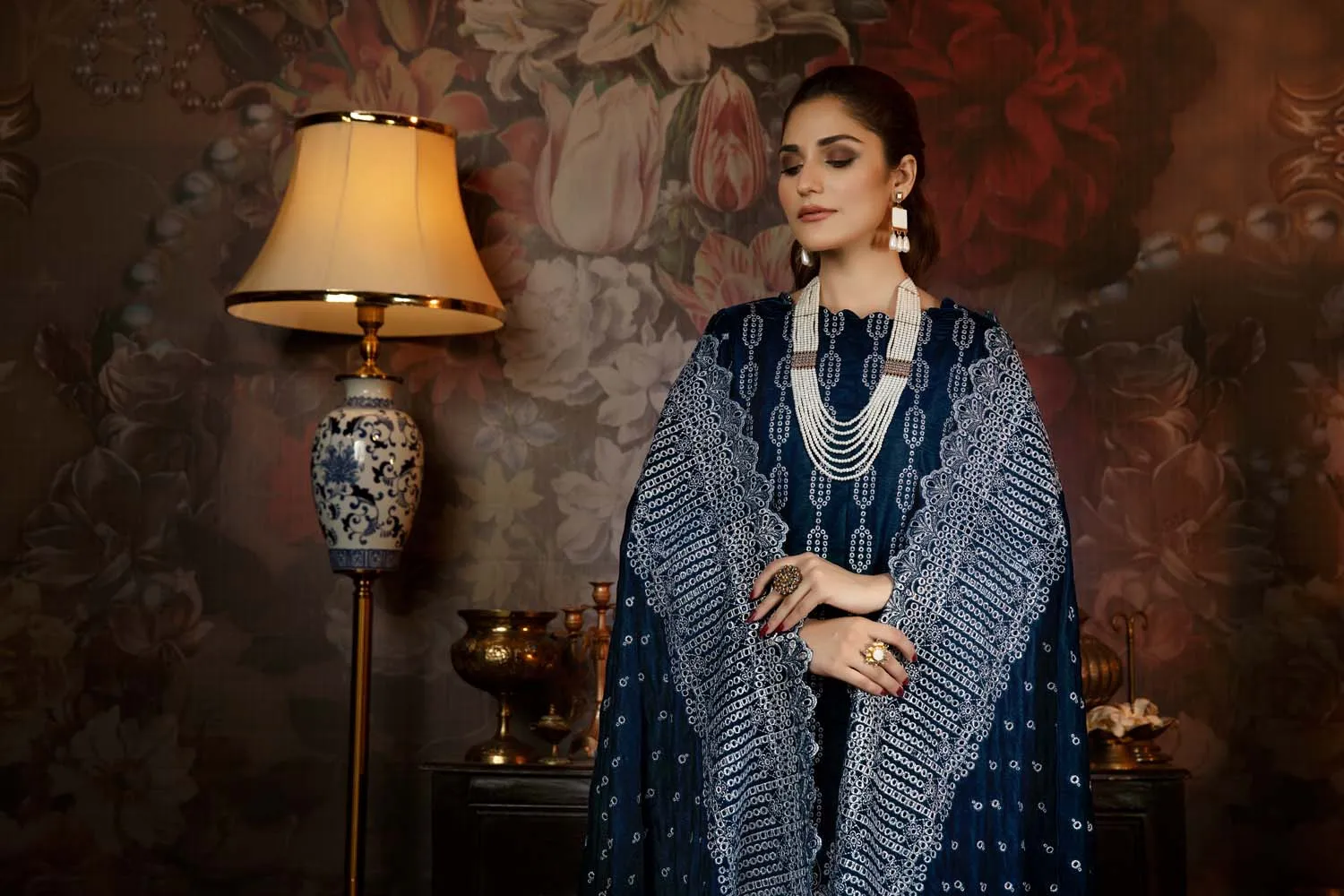 Adan's Libas Zari · Embroidered Velvet Collection – Aster Blaze