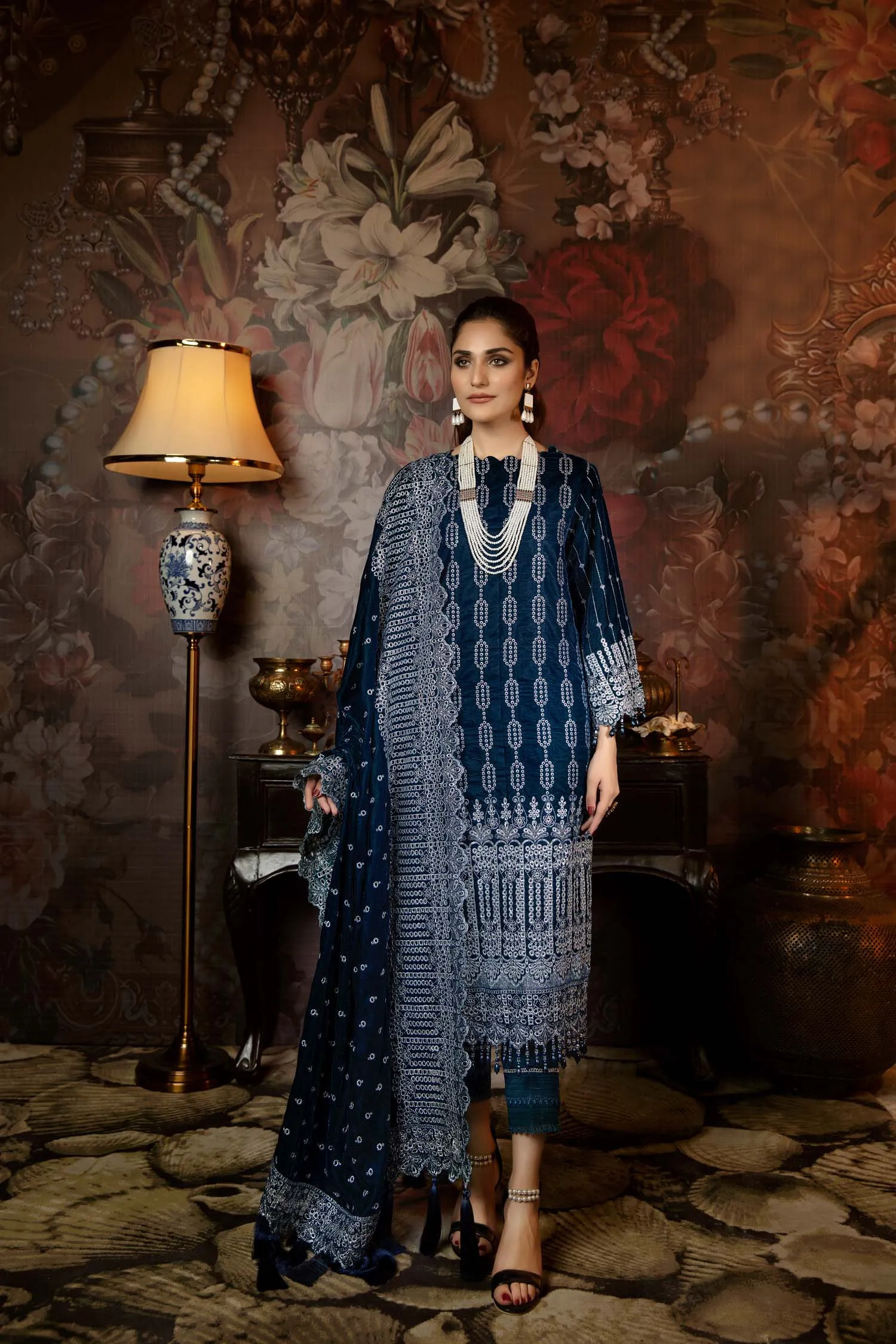 Adan's Libas Zari · Embroidered Velvet Collection – Aster Blaze