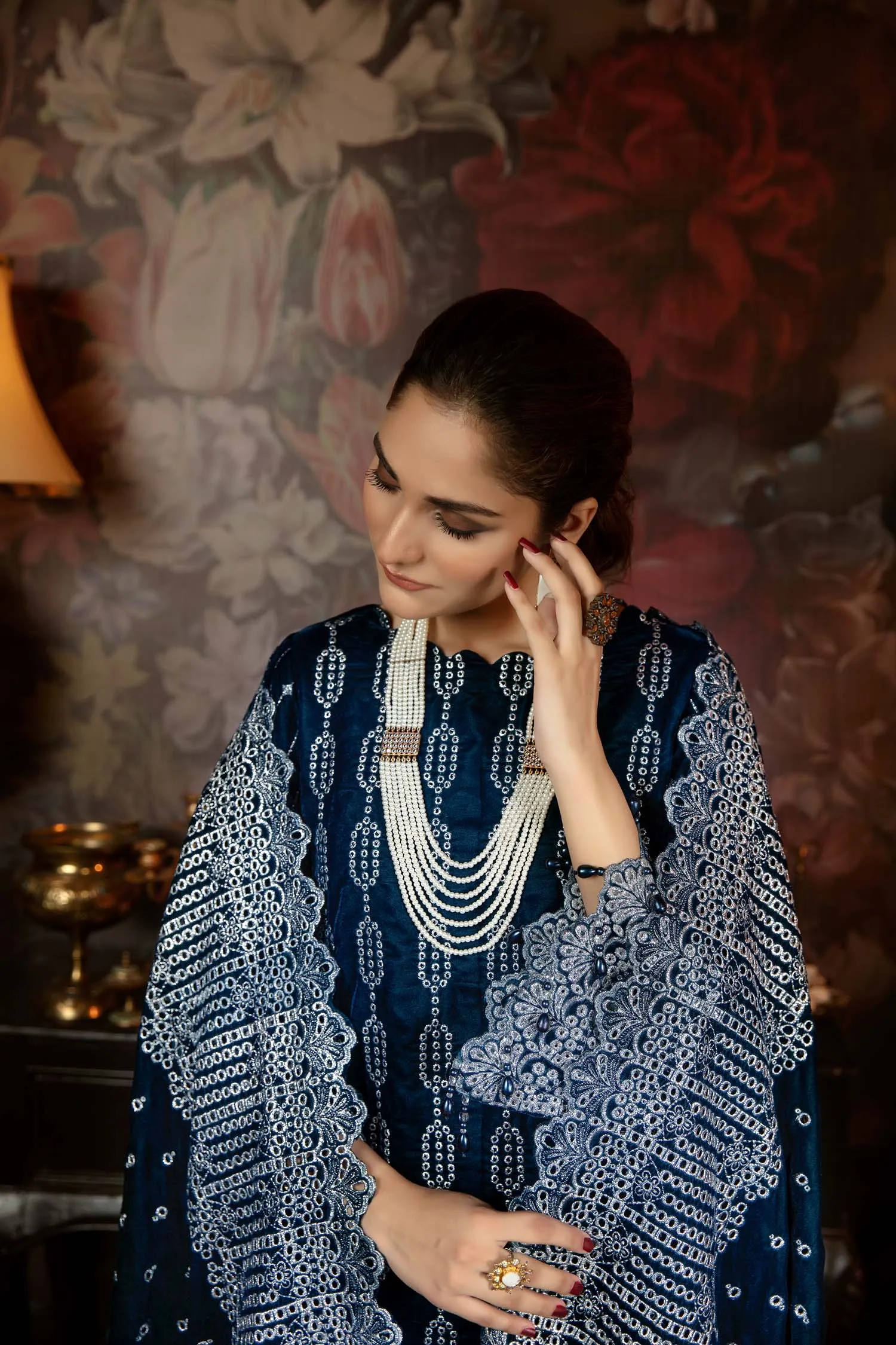 Adan's Libas Zari · Embroidered Velvet Collection – Aster Blaze