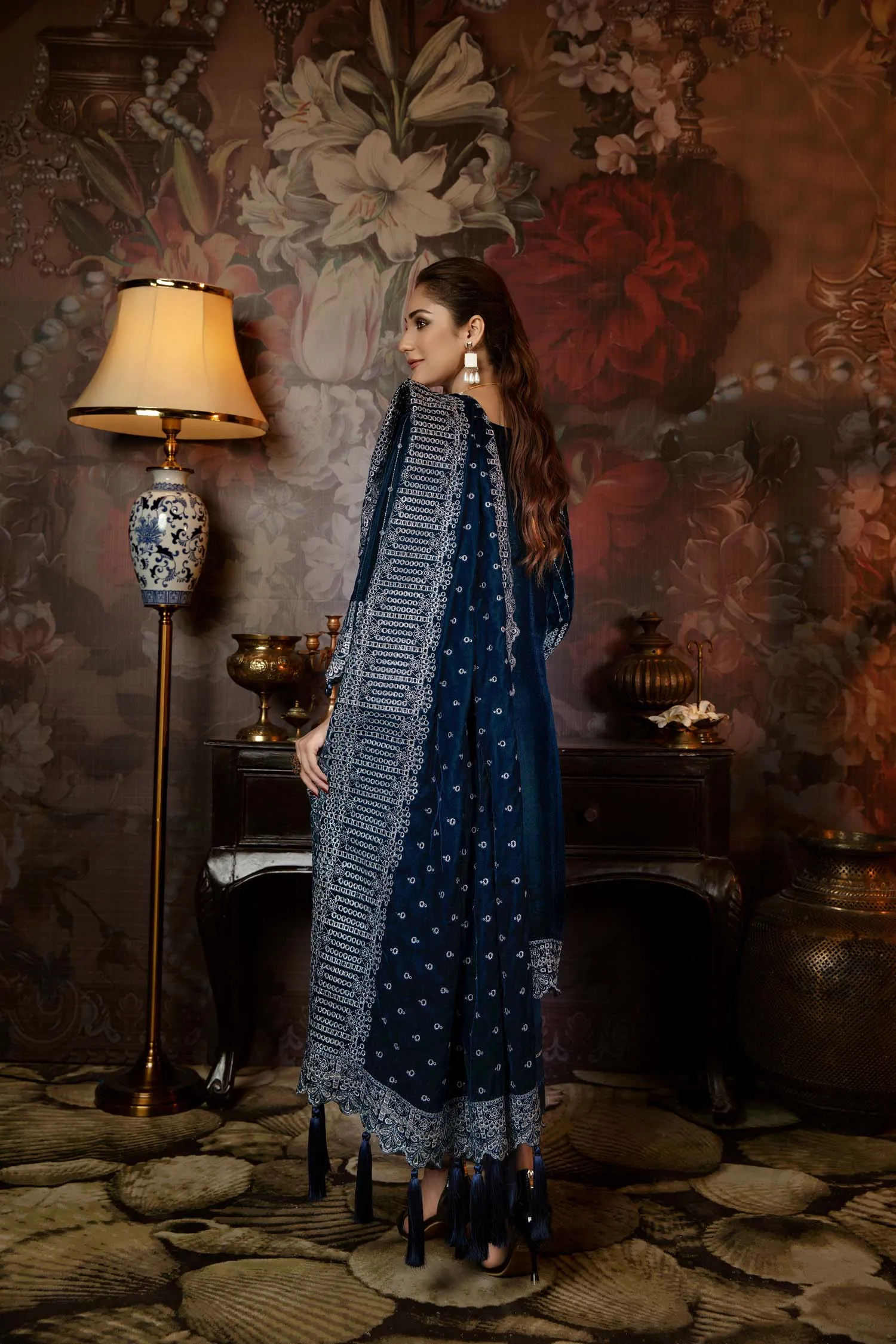 Adan's Libas Zari · Embroidered Velvet Collection – Aster Blaze