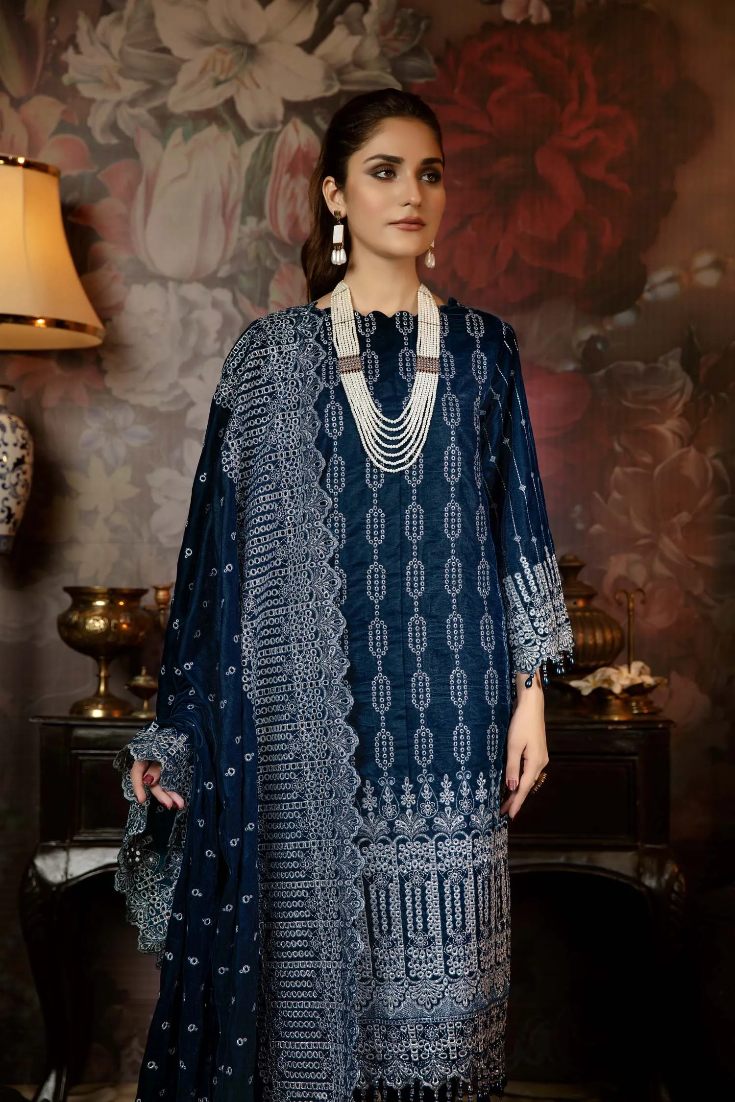 Adan's Libas Zari · Embroidered Velvet Collection – Aster Blaze