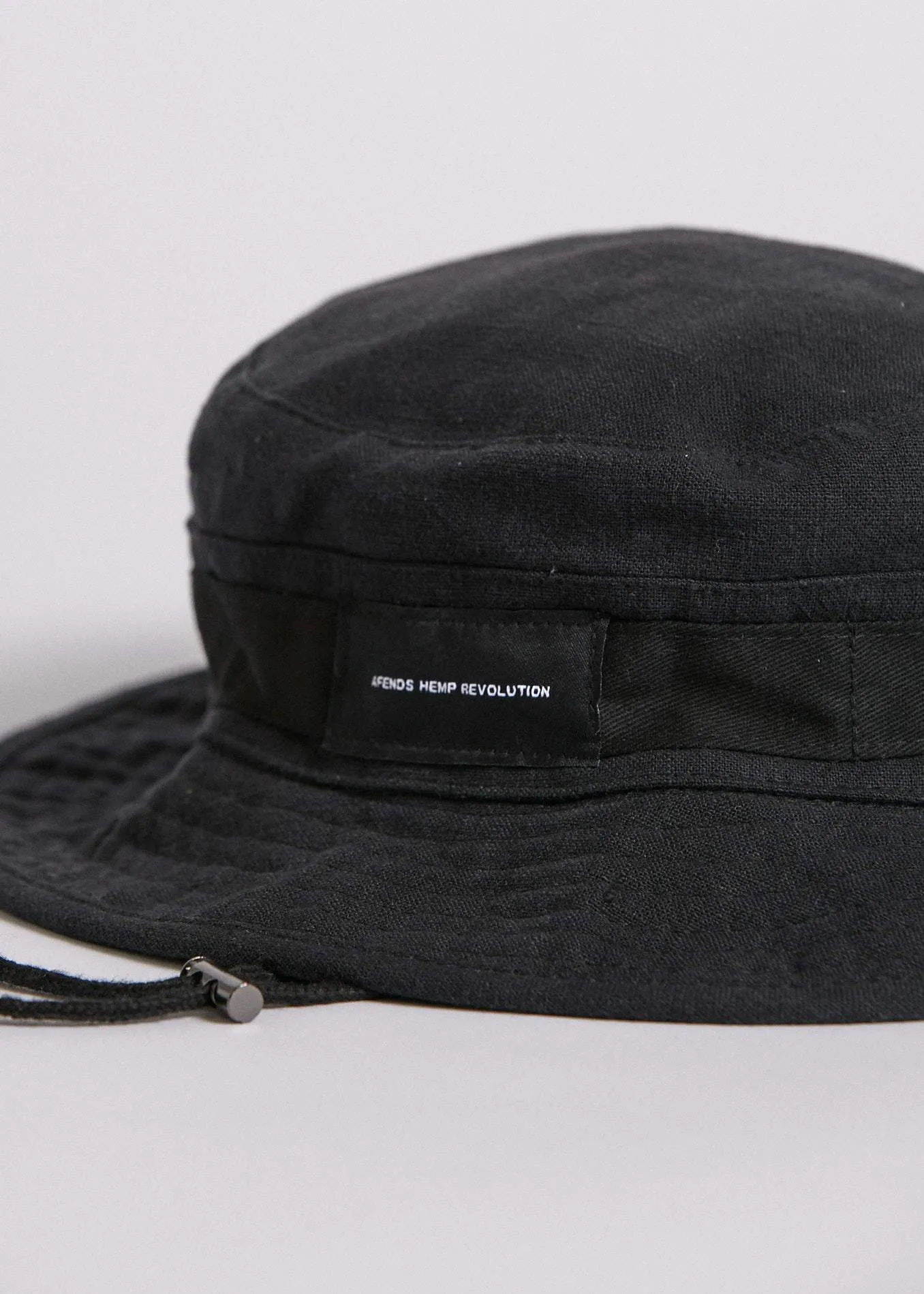 Afends Unisex Revved Up - Hemp Bucket Hat - Black