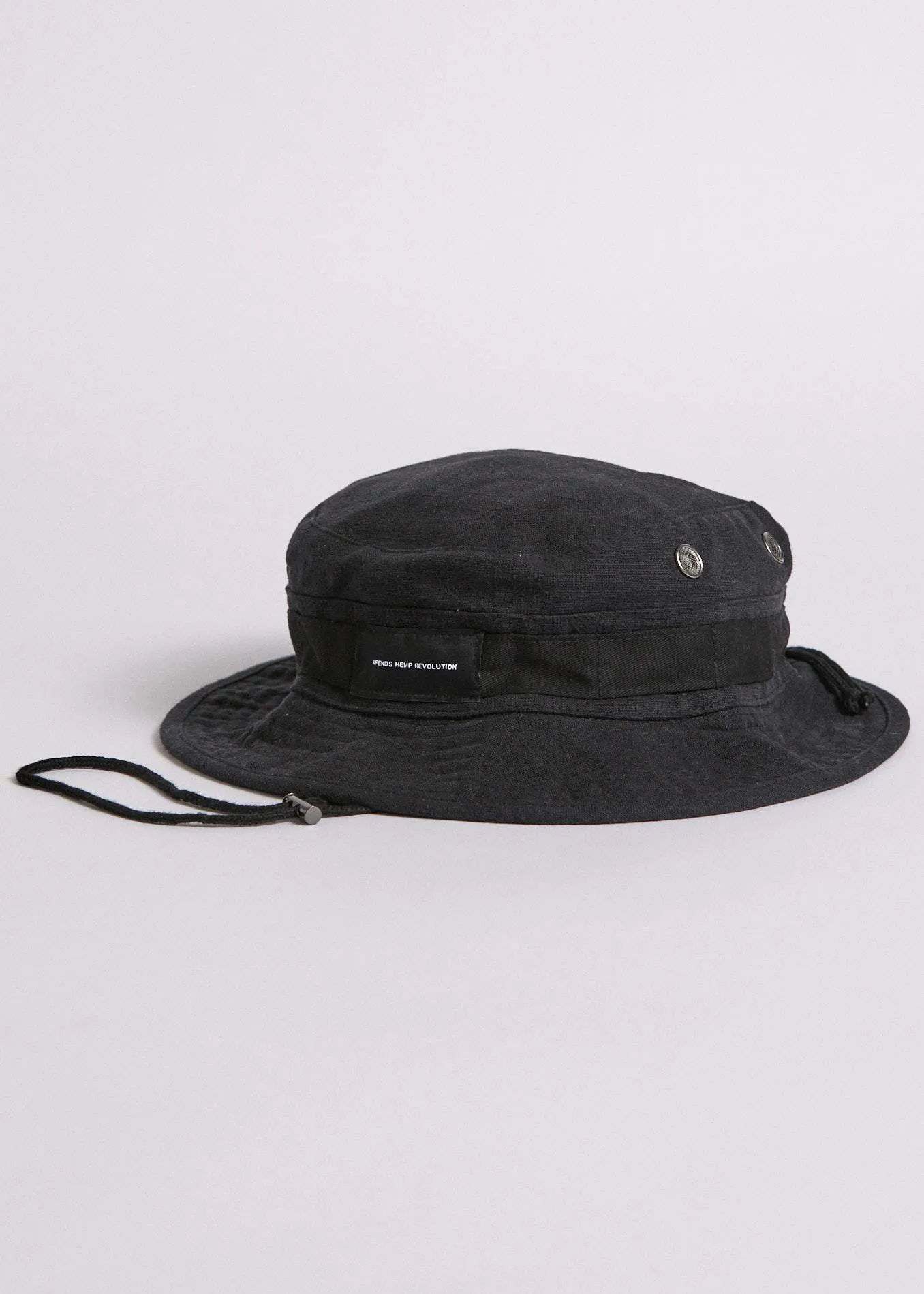 Afends Unisex Revved Up - Hemp Bucket Hat - Black