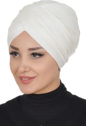 Aisha's Design Instant Turban Plain Cotton Scarf Head Wrap Lightweight Hat Bonnet Cap for Women