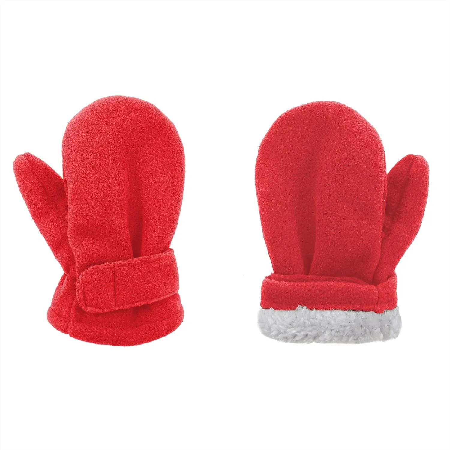 American Trends 2 Pairs Toddler Mittens Unisex Lined Fleece Gloves Winter Warm kids Mitten for Baby Boys and Girls