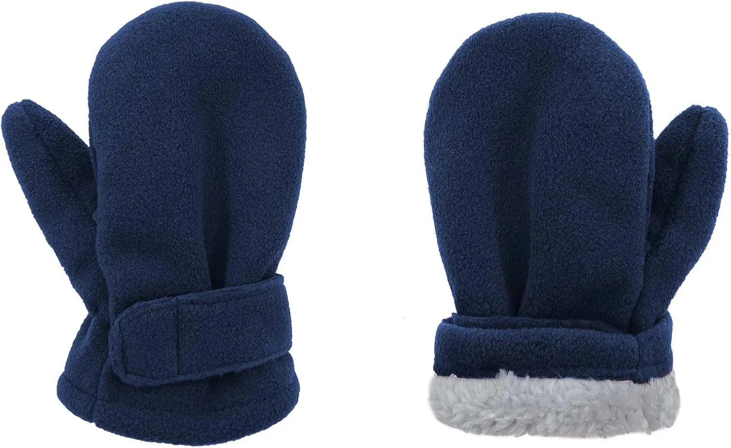 American Trends 2 Pairs Toddler Mittens Unisex Lined Fleece Gloves Winter Warm kids Mitten for Baby Boys and Girls
