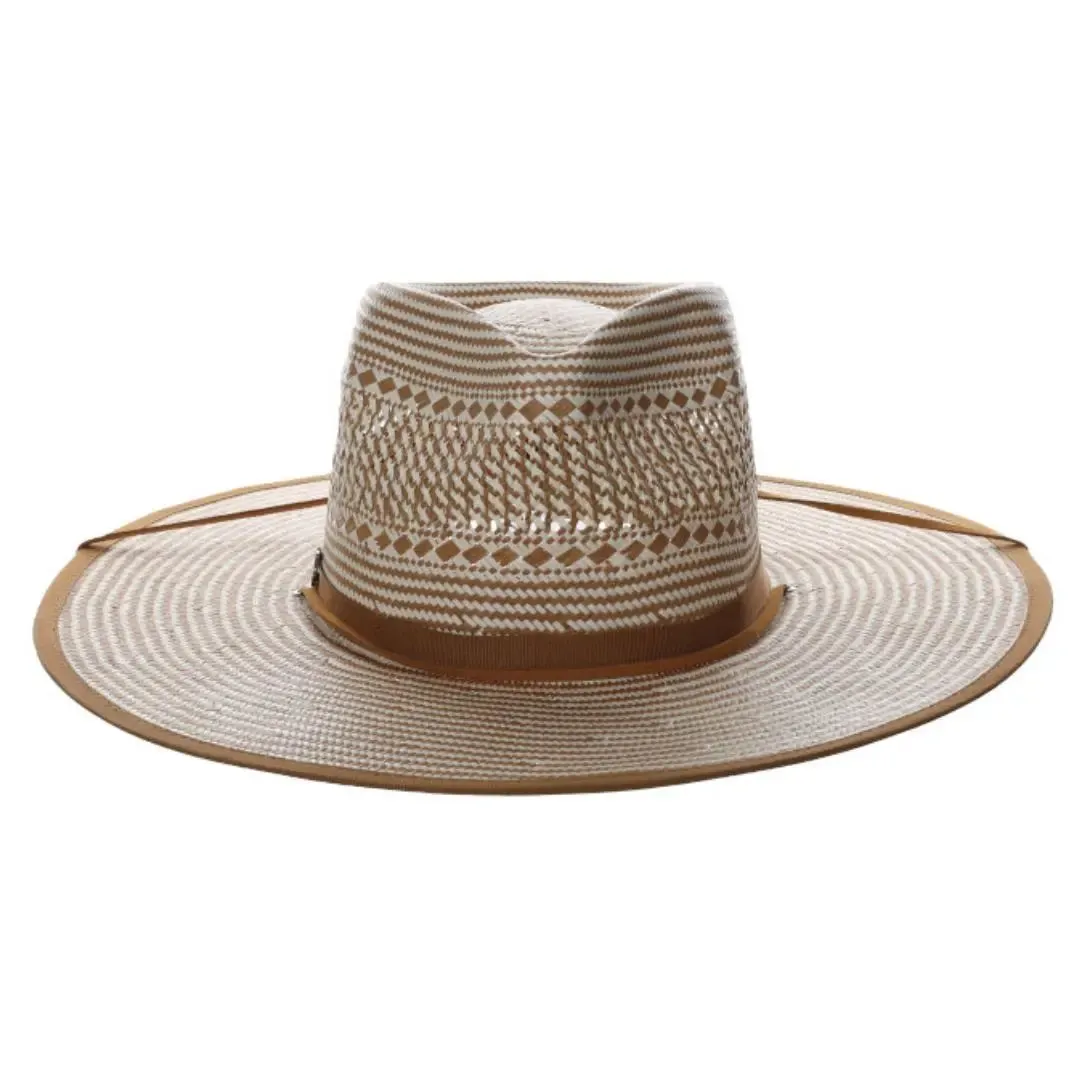 Biltmore Two Ghosts Pinch Front Handwoven Straw Rancher