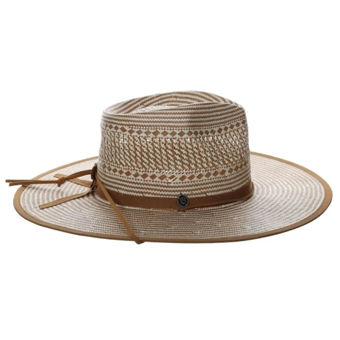 Biltmore Two Ghosts Pinch Front Handwoven Straw Rancher