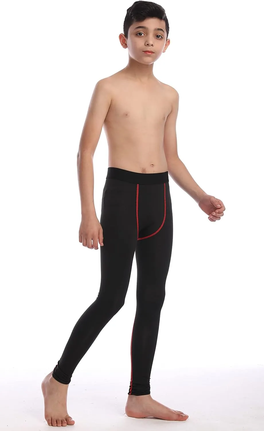 Boys Compression Pants Base Layers Soccer Hockey Tights Athletic Leggings Thermal for Kids
