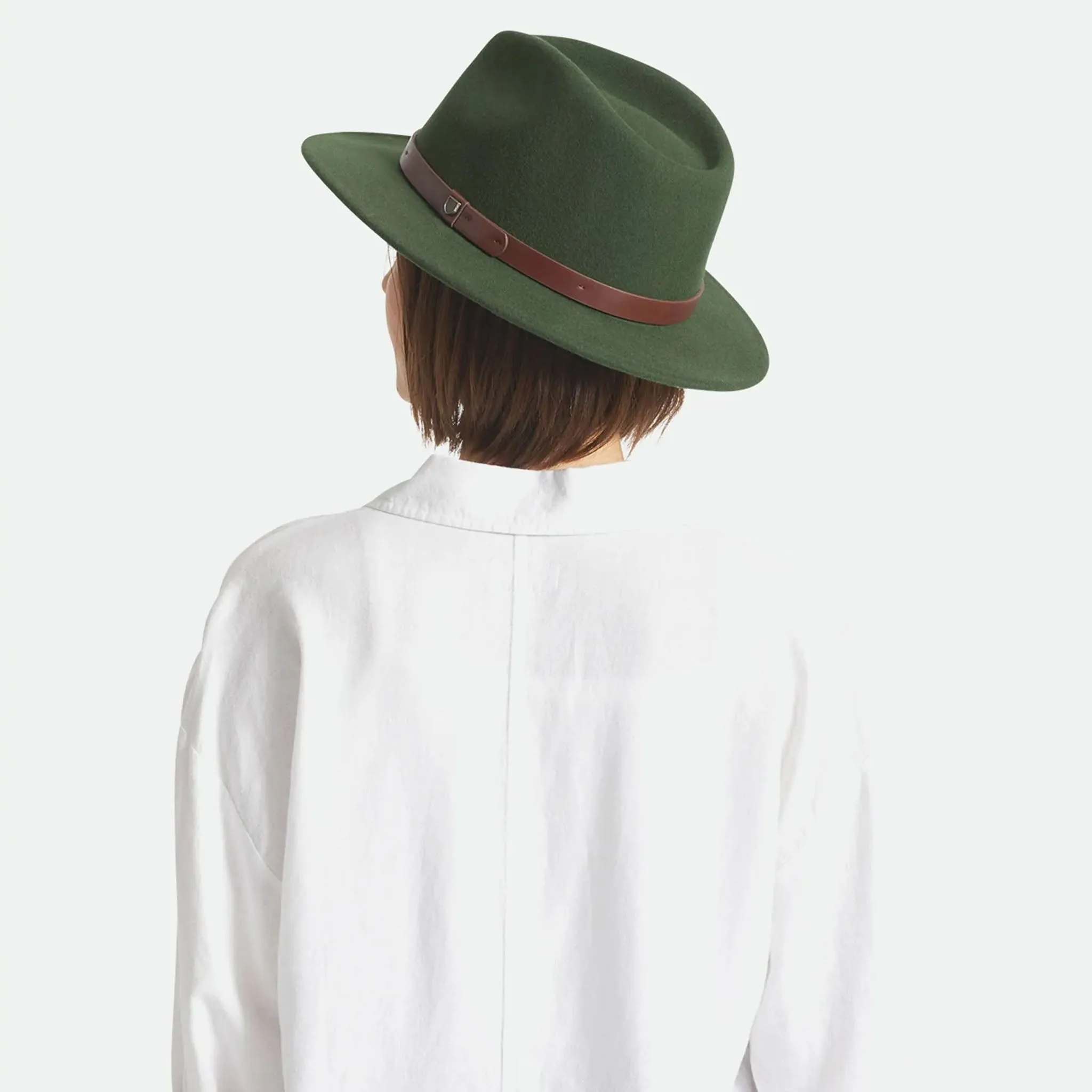 Brixton Messer Fedora in Moss