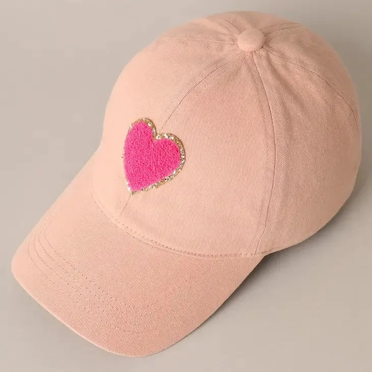Carlin Cute Heart Baseball Cap