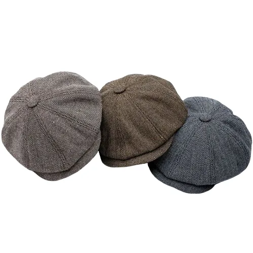 Classy Men Cool Brown Vintage Newsboy Cap