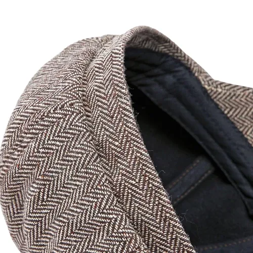 Classy Men Cool Brown Vintage Newsboy Cap