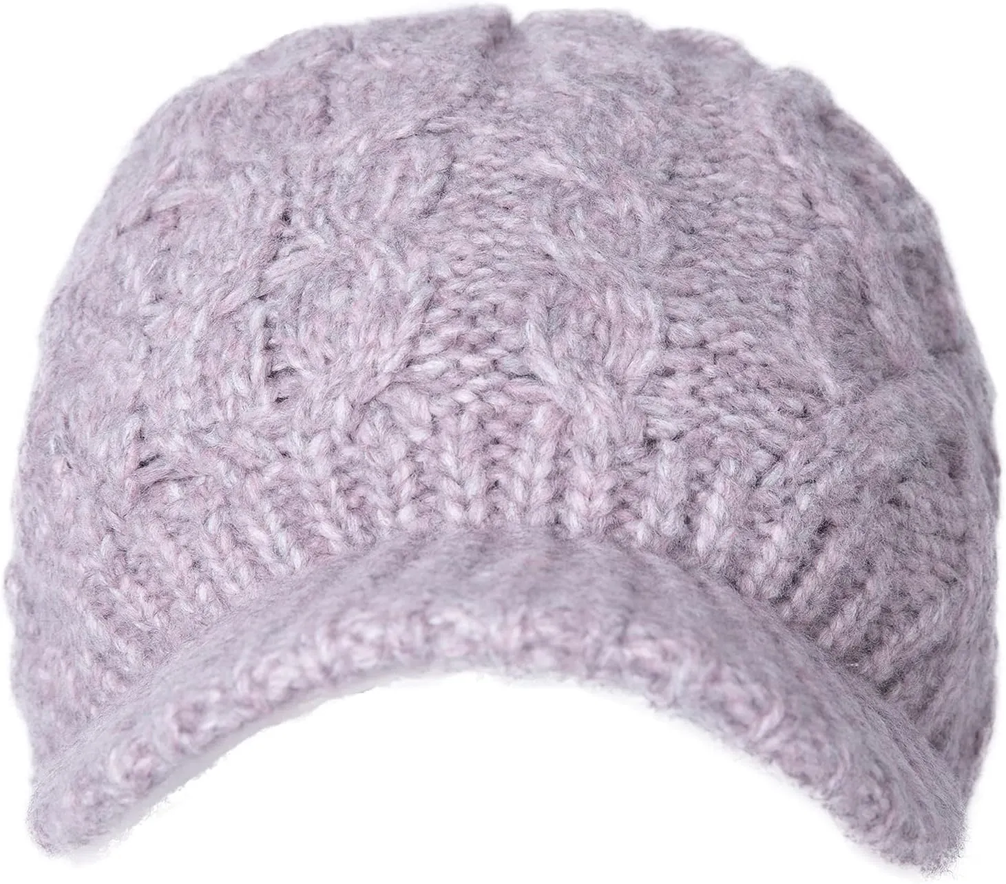 Comhats Womens Winter Wool Newsboy Hats Knitted Billed Crochet Beanies with Brim Skull Visors Ski Casual