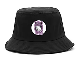 Cute Alpaca Face Circle Chest Mens Bucket Hat