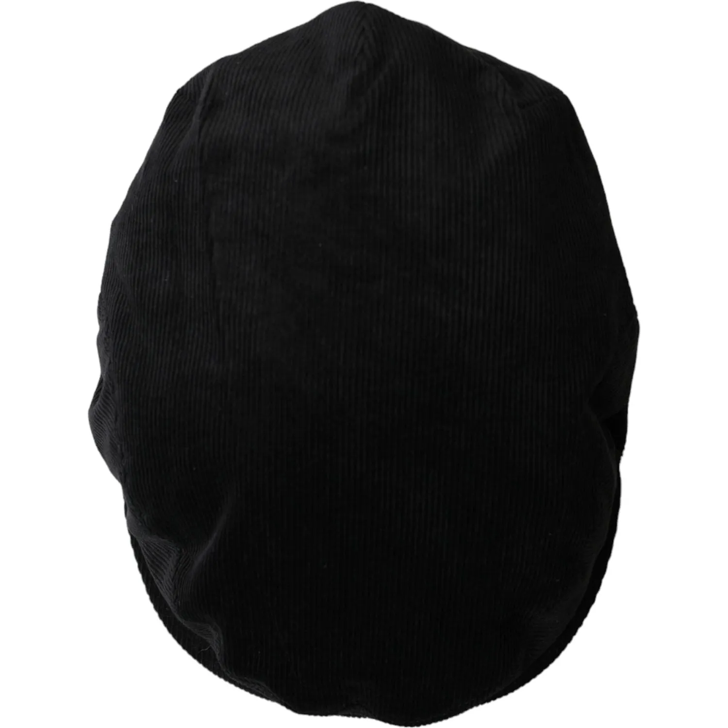 Dolce & Gabbana Black Corduroy Crown Newsboy Hat Men