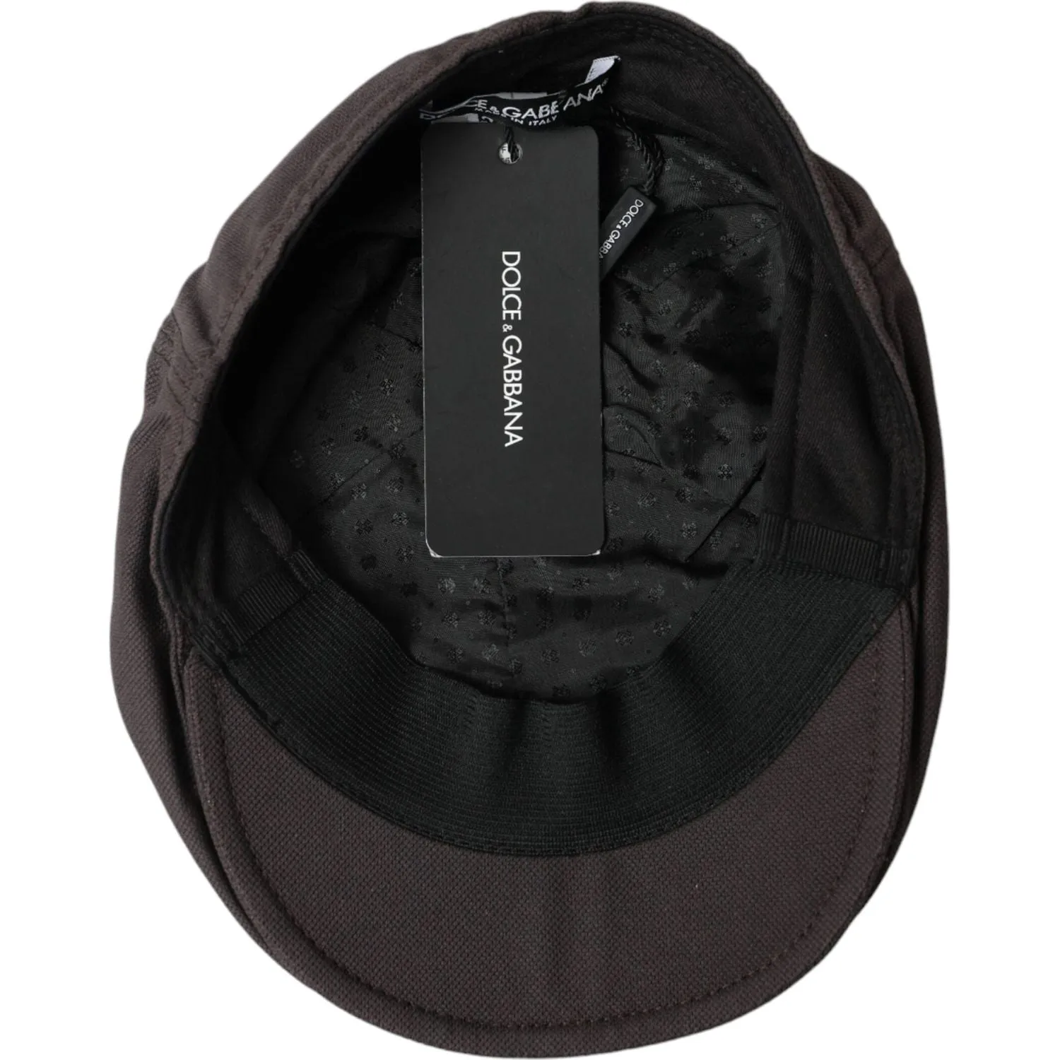 Dolce & Gabbana Brown Nylon Cloth Newsboy Hat Men