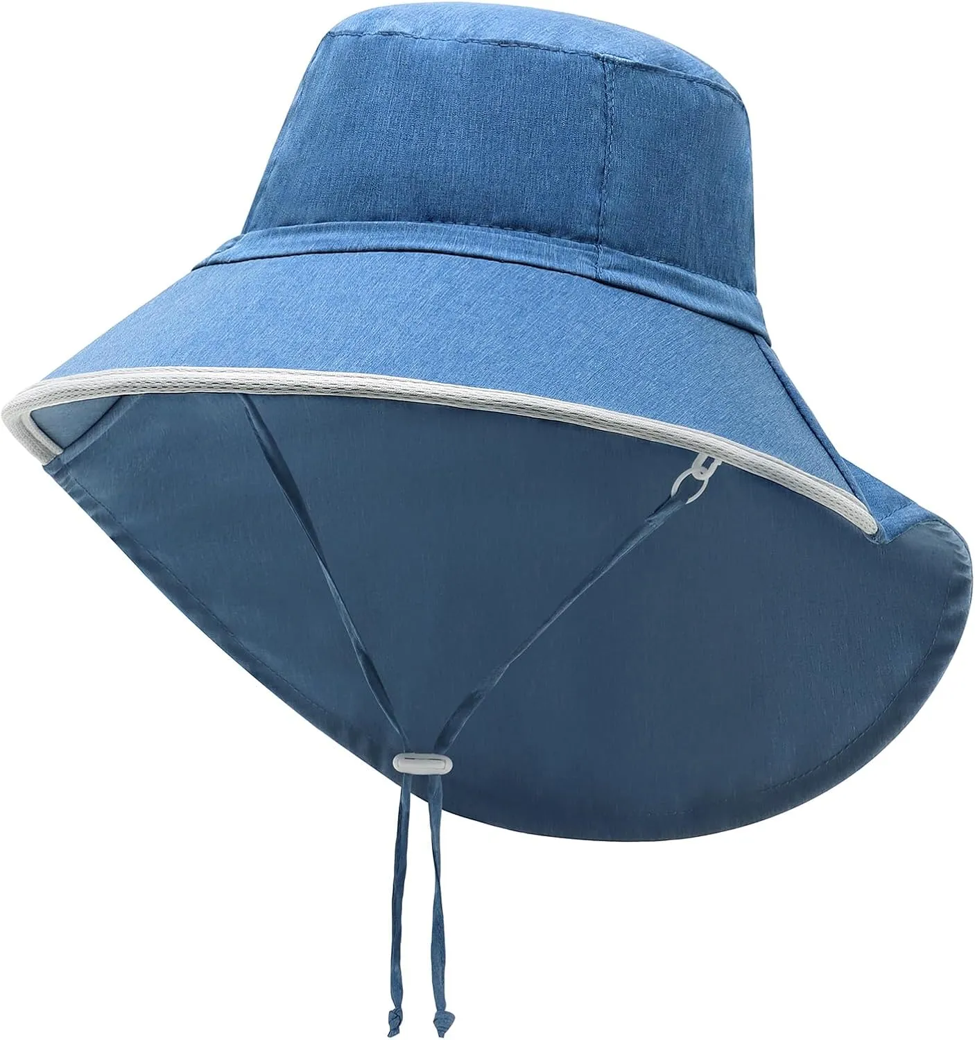 Duoyeree UV Protection Toddler Sun Hat - UPF 50  Beach & Summer Hat for Kids - Wide Brim Hat for Boys & Girls