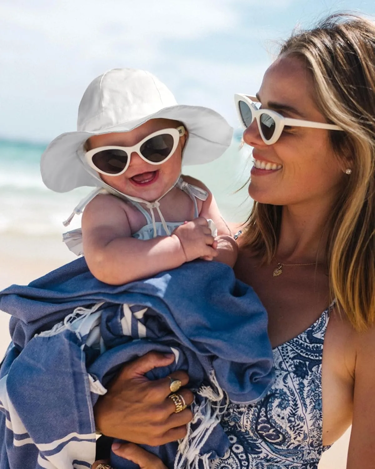 FURTALK Baby Sun Hat Summer Beach Hats with UPF 50  Sun Protection Wide Brim for Baby Toddler Sun Hat Cap