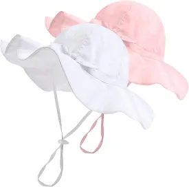 FURTALK Baby Sun Hat Summer Beach Hats with UPF 50  Sun Protection Wide Brim for Baby Toddler Sun Hat Cap