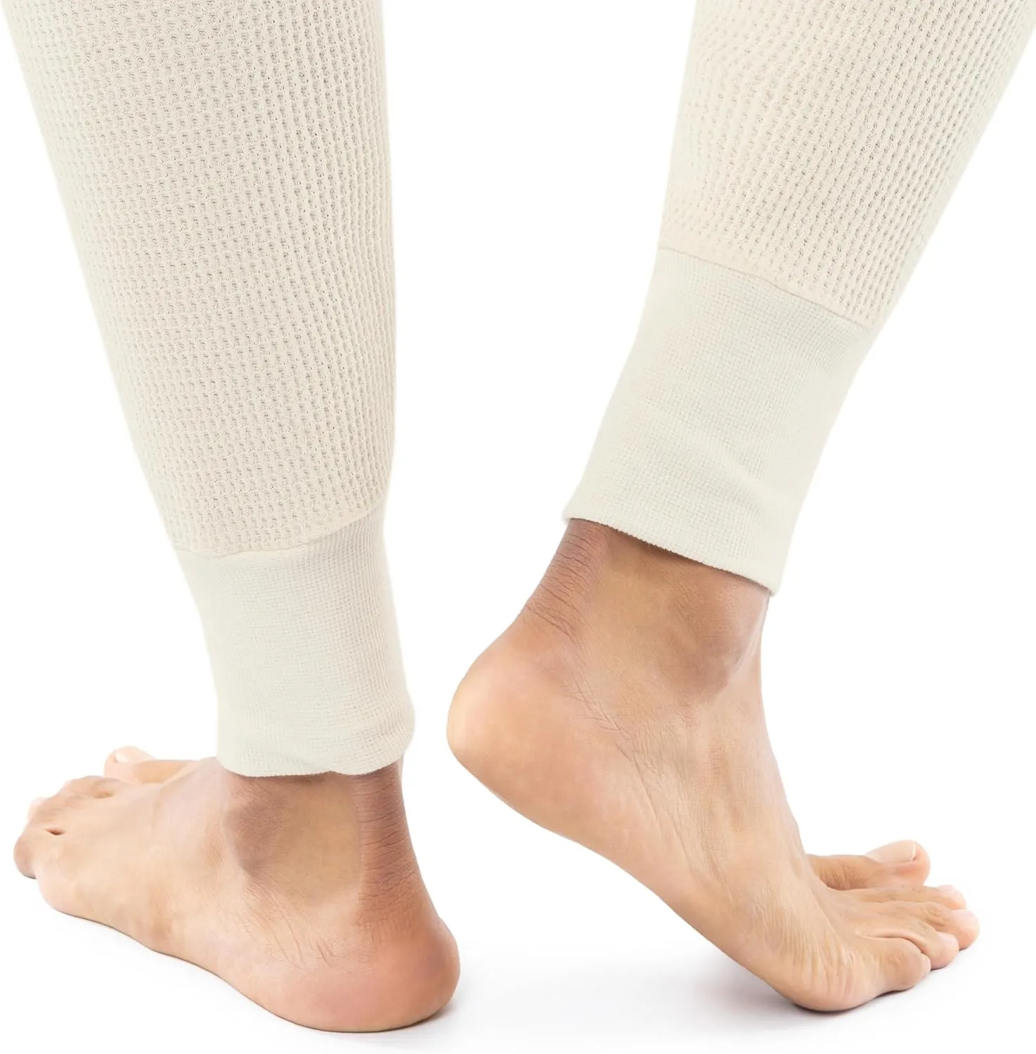 Indera Men's Heavyweight Cotton Waffle Long Johns Thermal Underwear Bottom