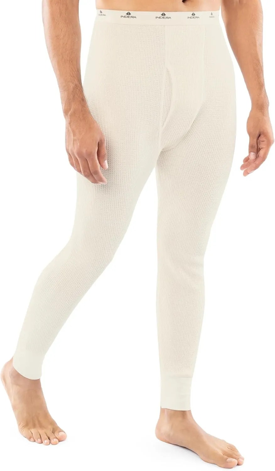 Indera Men's Heavyweight Cotton Waffle Long Johns Thermal Underwear Bottom