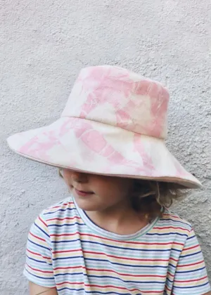 Kids Canvas Hat | Pink Tie Dye