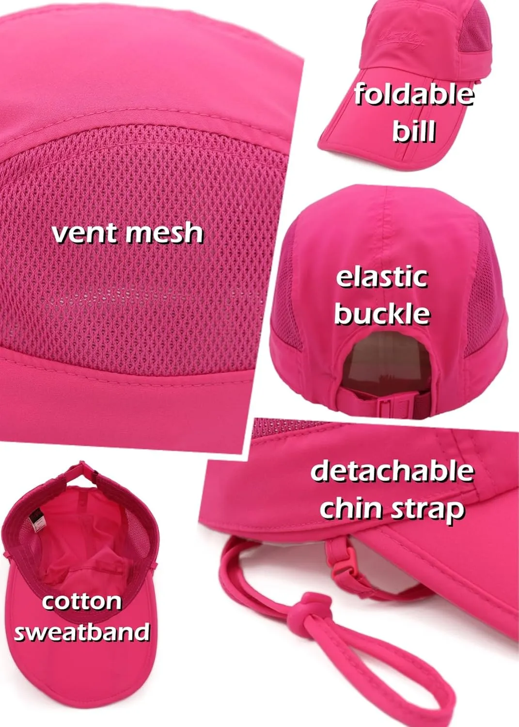 LLmoway Mens Womens Kids Sun Protection Fishing Hat Safari Flap Cap Quick Dry