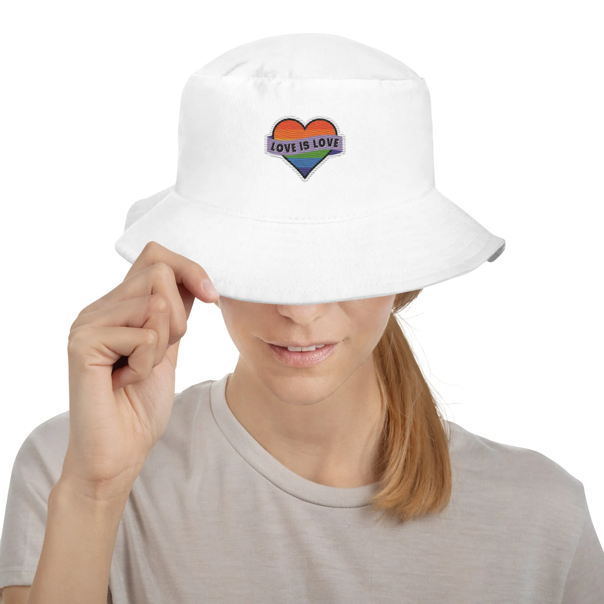 LOVE IS LOVE Premium Embriodered Bucket Hat