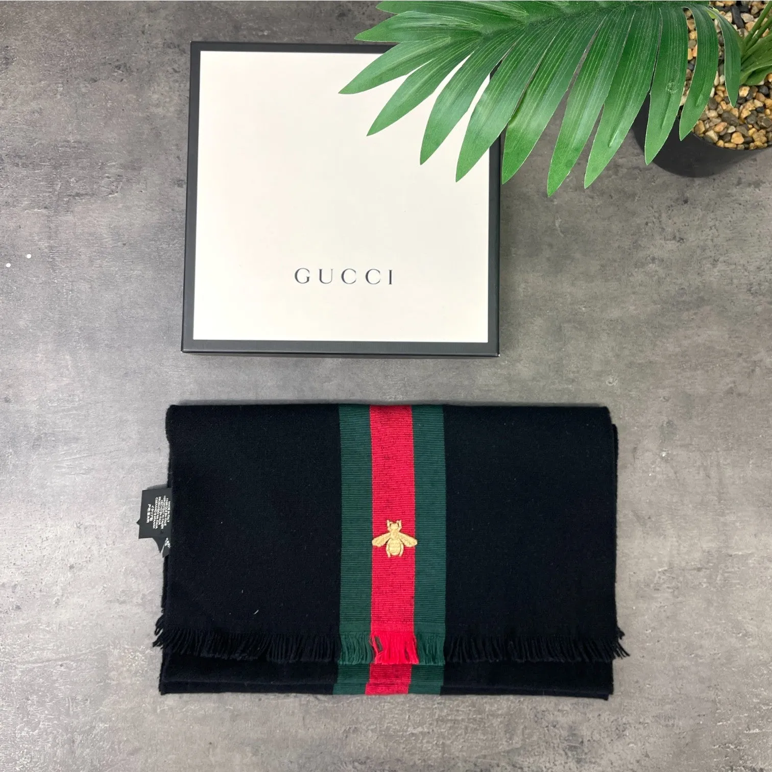 Men's Bee Logo Scarf Black