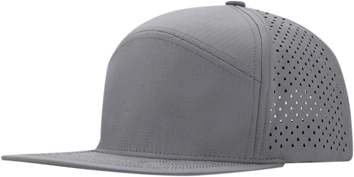 Mens Hats Men Flat Brim Baseball Cap Adjustable Performance Snapback Hat Perforated Cap