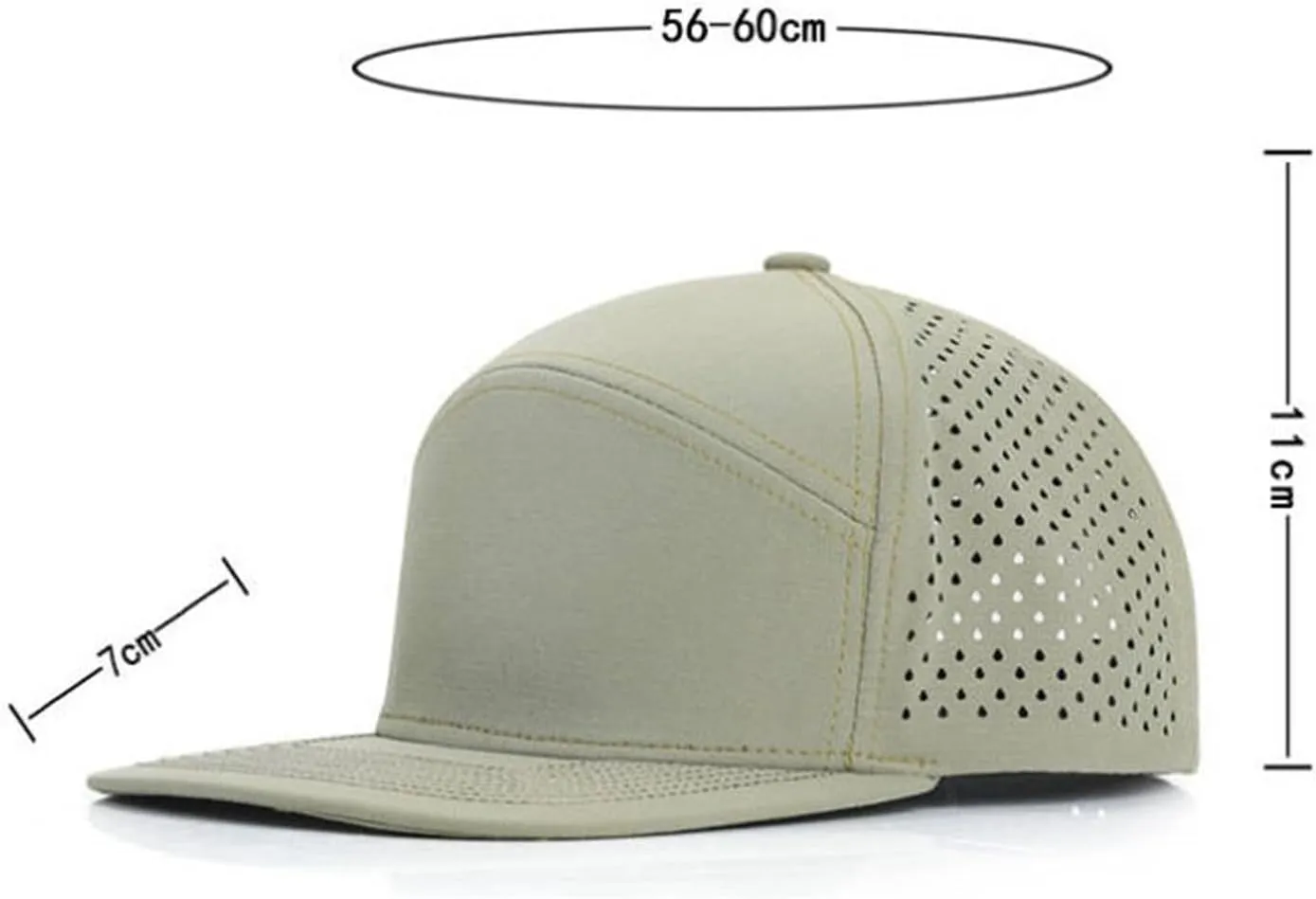 Mens Hats Men Flat Brim Baseball Cap Adjustable Performance Snapback Hat Perforated Cap