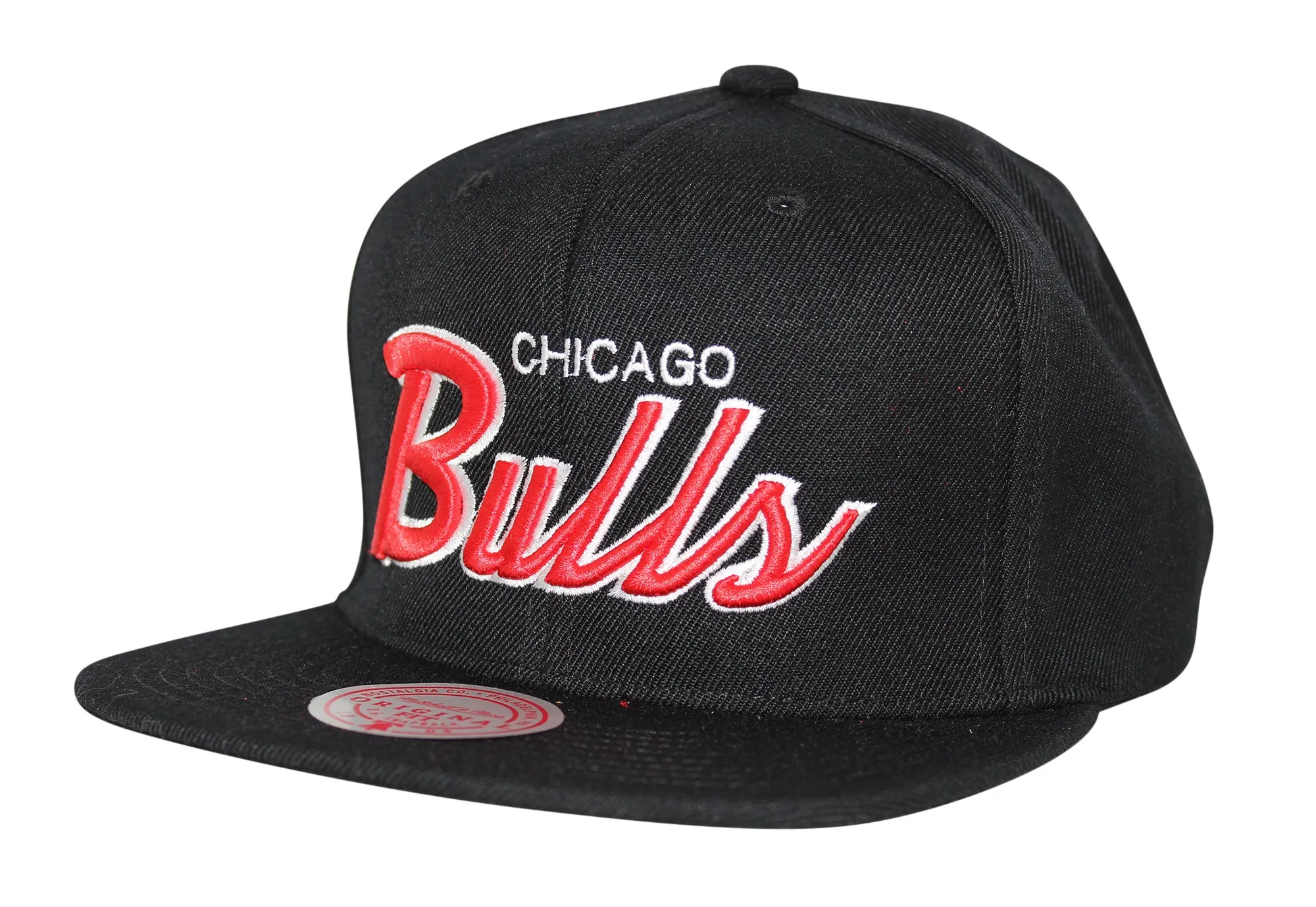 Mitchell & Ness NBA Chicago Bulls Script Logo Snapback Adjustable Cap