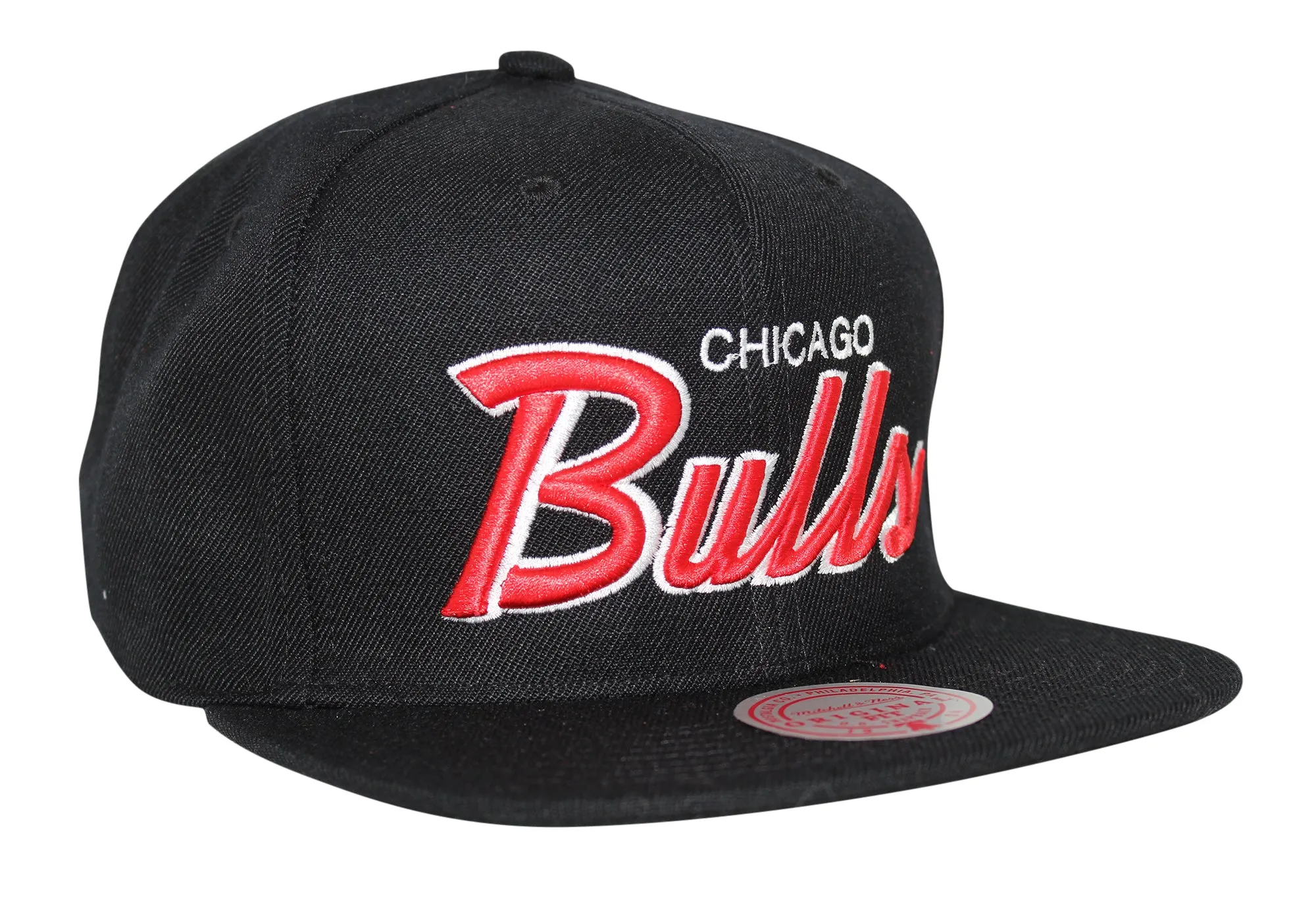 Mitchell & Ness NBA Chicago Bulls Script Logo Snapback Adjustable Cap