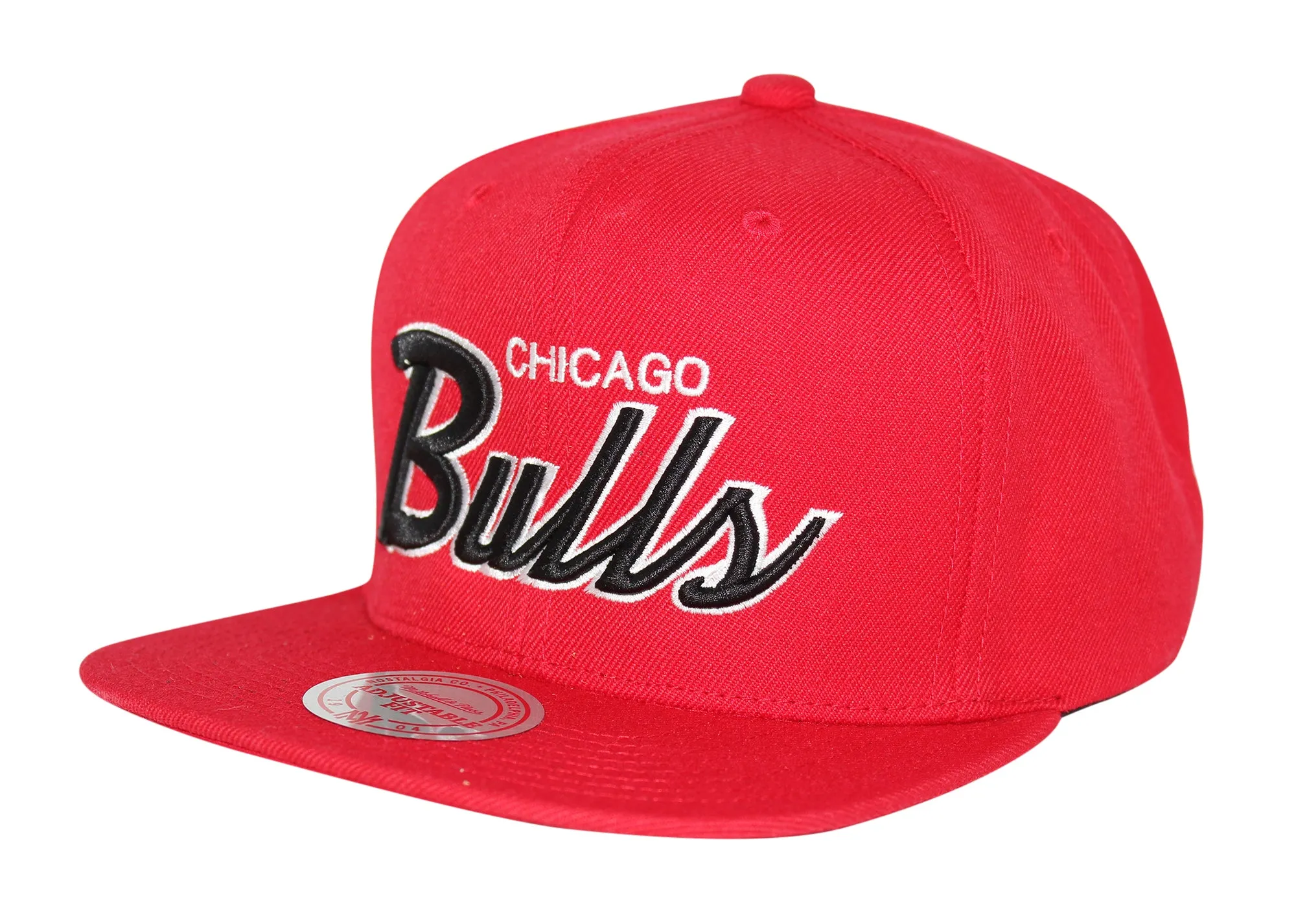 Mitchell & Ness NBA Chicago Bulls Script Logo Snapback Adjustable Cap