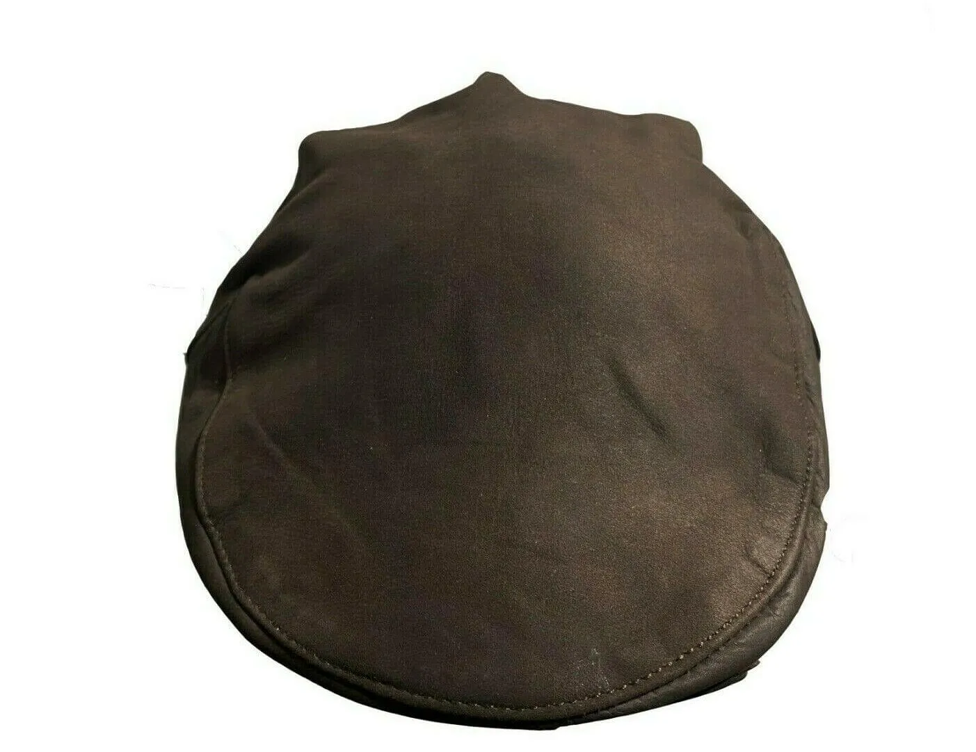 New Brown Oiled Nubuck Leather Ivy Cap Golf Hooligan Newsboy Flat cap