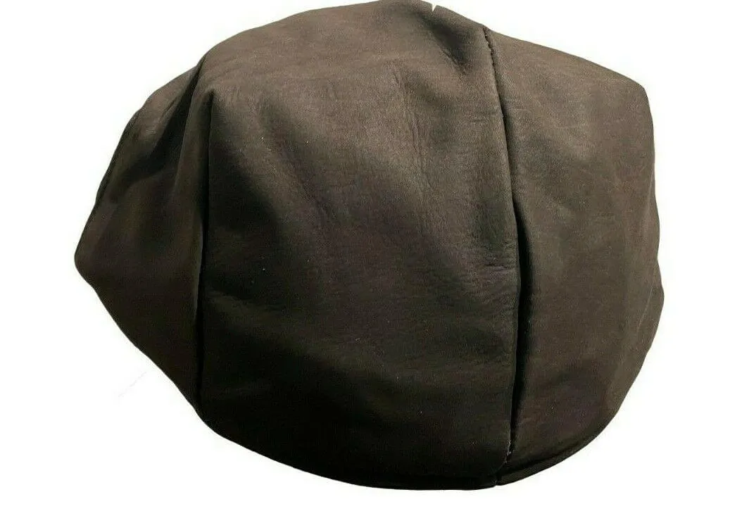 New Brown Oiled Nubuck Leather Ivy Cap Golf Hooligan Newsboy Flat cap