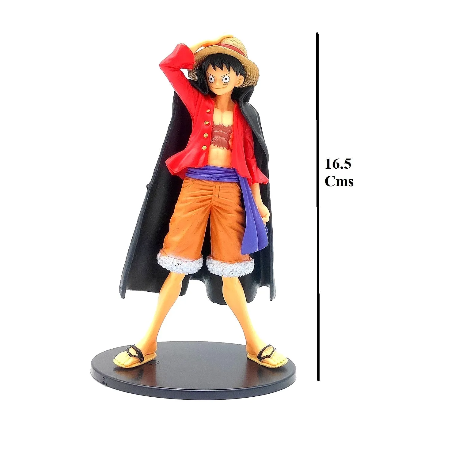 One Piece Anime Monkey D. Luffy e Kawaii with Staw Hat Action Figure  | 17cm |