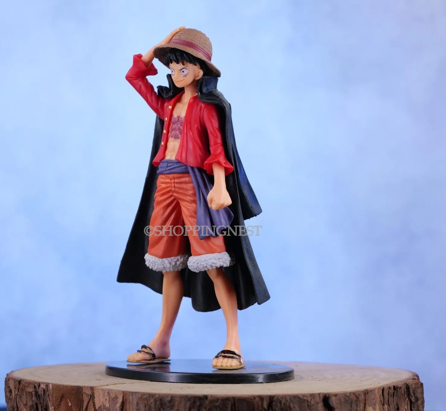 One Piece Anime Monkey D. Luffy e Kawaii with Staw Hat Action Figure  | 17cm |