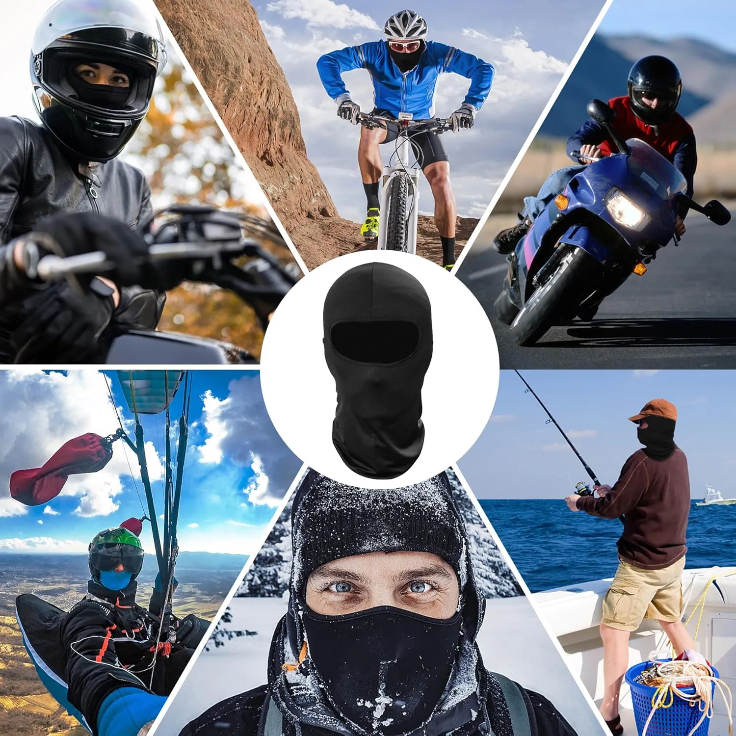 Pukavt Balaclava Face Mask, Ski Mask for Men Women, UV Protection Windproof Scarf for Motorcycle Snowboard Cycling