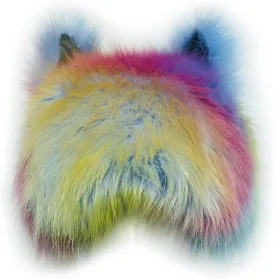 PURFUN Colorful Faux Fur Earflap Hats with Cat Ear, Adults Animal Theme Wolf Hooded Hat Cosplay Halloween Costume Caps