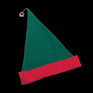 "Classic Elf Hat - Green Stripe" Costume Accessory