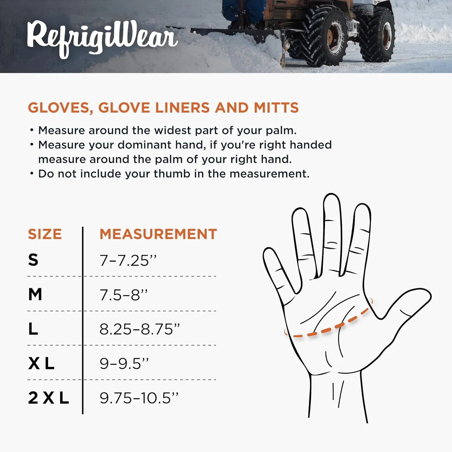 RefrigiWear Insulated Fleece Lined Ragg Wool Gloves with Leather Palm