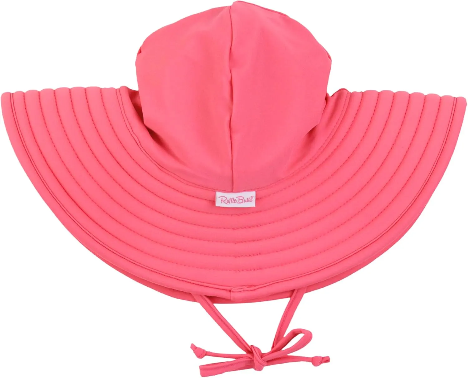 RuffleButts Baby/Toddler Girls UPF 50  Sun Protective Wide Brim Swimwear Sun Hat