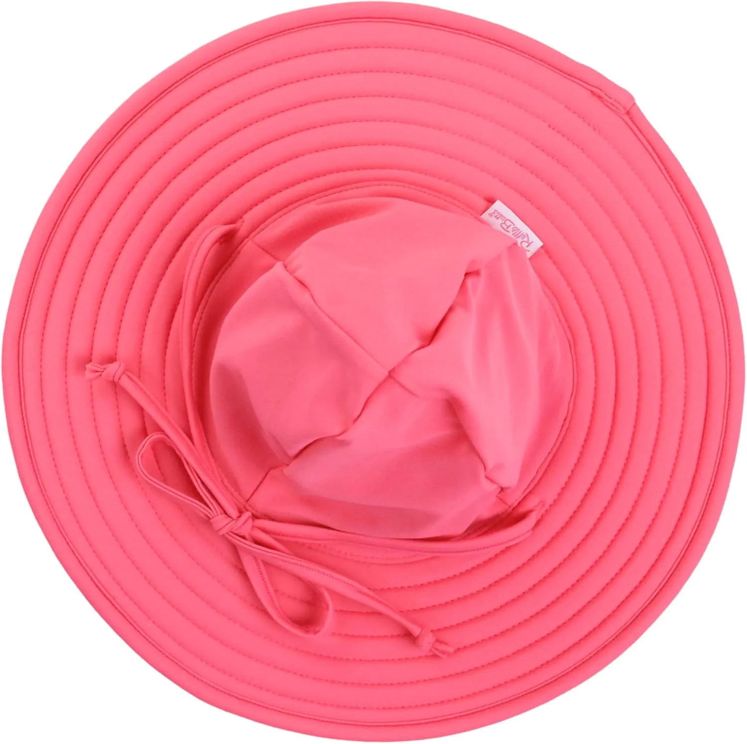 RuffleButts Baby/Toddler Girls UPF 50  Sun Protective Wide Brim Swimwear Sun Hat