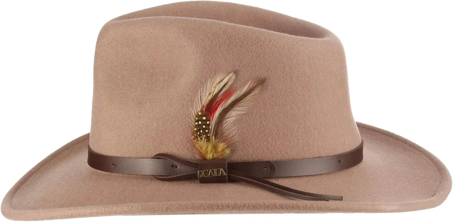 Scala Classico Men's Crushable Felt Outback Hat
